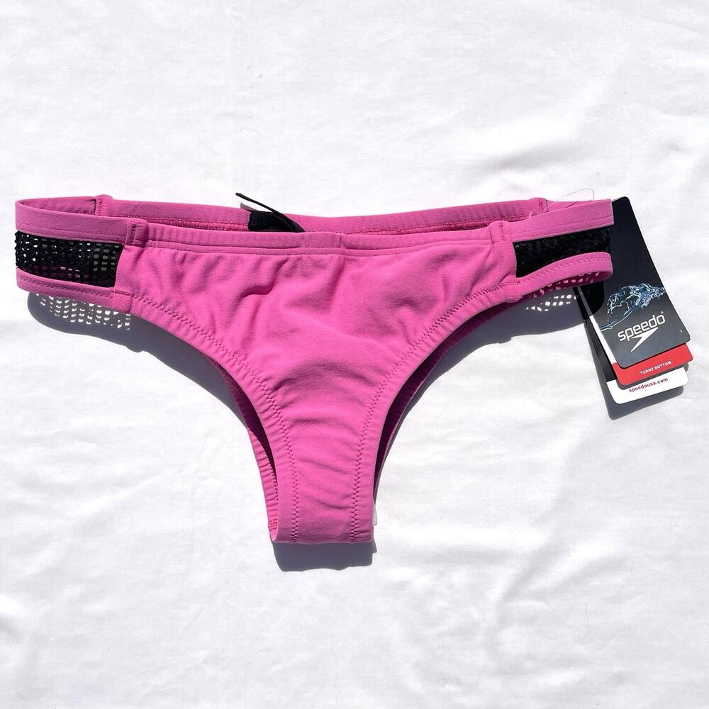 Speedo Endurance Turnz Bikini Swimsuit Bottom Womens Small Pink